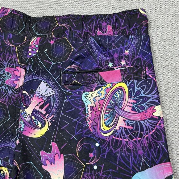 Kronic Prints Drill Clothing Mens Psychedelic Mushroom Board Shorts Size S NWT - Picture 4 of 15
